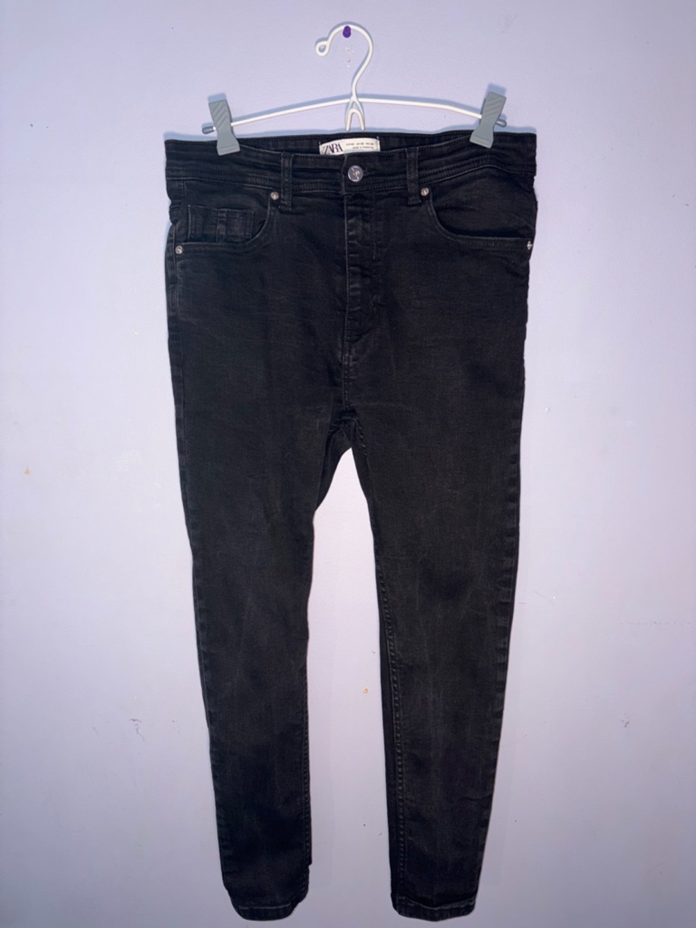 Zara Men Black Skinny Stretch Jeans